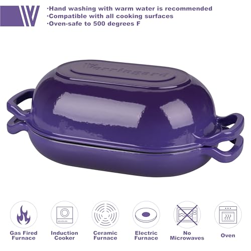 Enameled Cast Iron Sourdough Bread Oven (5 QT / Purple)