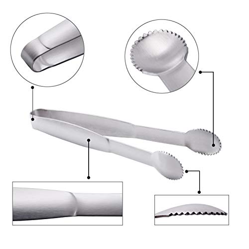 Mini Tongs 5 3 (5-3/4 Inch Silver)