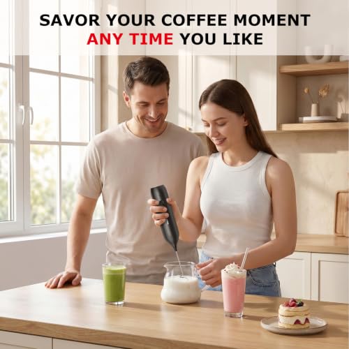Rechargeable Milk Frother Handheld (Sliver)