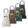 Women Kitchen Apron with Hand Wipe Pockets (4pack)