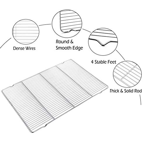 Wire Cooling Racks For Baking 9.3"X13.6" Oven Safe Small Grid Fits Air Fryer (9.3"*13.6")