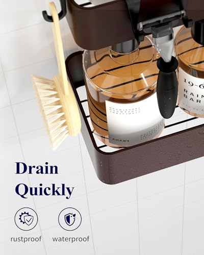 Shower Caddy Adhesive (Brown / Large)