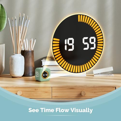 Pomodoro Cube Timer Productivity Visual Timer (Green)