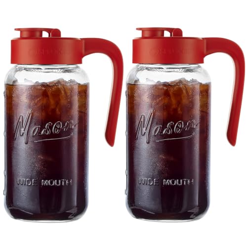 Mason Jar Pitcher (Red)
