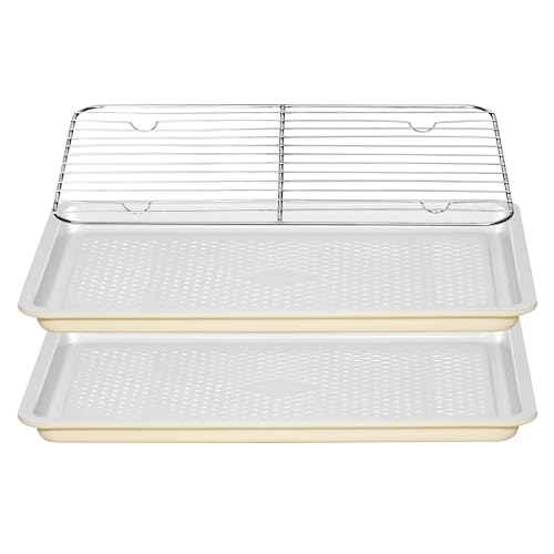 Nonstick Ceramic Baking Sheet With Rack (2-Pack Medium 10" x 15")
