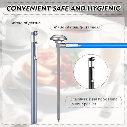 6 Pcs Stainless Steel Kitchen Dial Thermometer 5" (Multicolor)