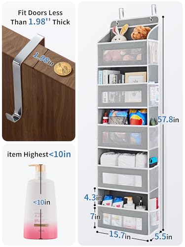 Over the Door Organizer for Pantry (Grey / 2 Pack (Standard))