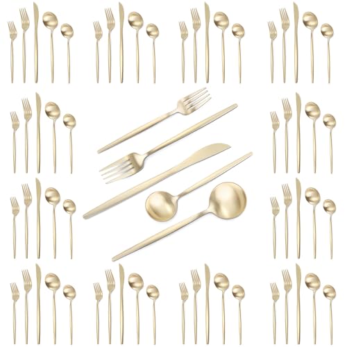 Champagne Gold Silverware Set (Champagne)