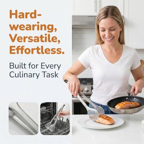 4 Pack 12” Stainless Steel BBQ Tongs