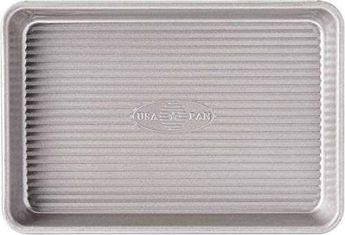 Bakeware Mini Sheet Baking Pan Warp Resistant with Nonstick Quick Release Coating (Set of 2 / Mini Sheet Pan)