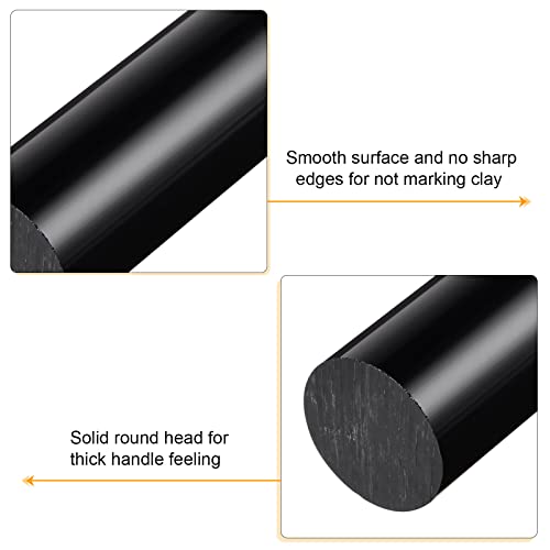 Acrylic Clay Roller 9 Inch x 1 Inch Solid Non (Black / 9 Inch x 1 Inch)