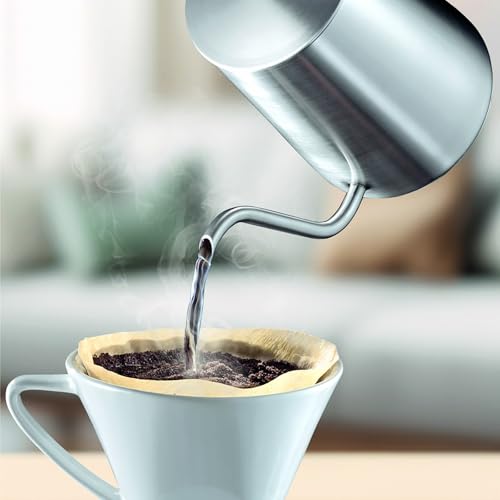 Gooseneck Pour Over Coffee Kettle 30 fl oz Stainless Steel Hand Drip Coffee Pot With Long Narrow Spout (Silver)