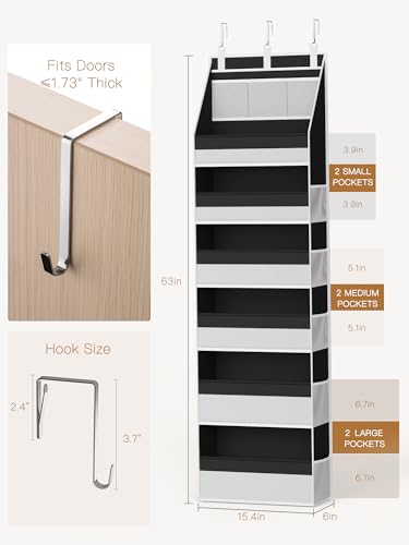 Over the Door Organizer (Black / 1 PACK)