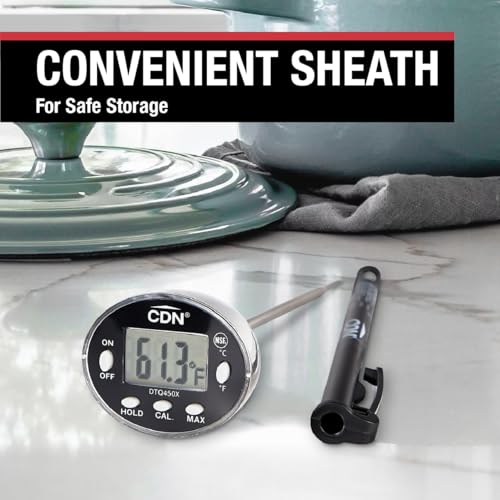 Waterproof Digital Thermometer Long 4.75" Stem (Silver / 4.75" Stem)