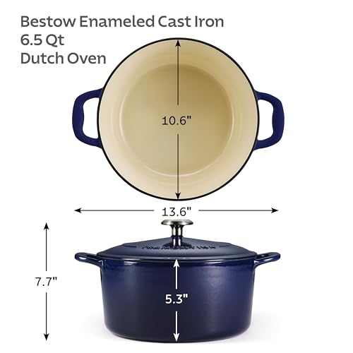 Bestow Enameled Cast Iron 6.5 (Dutch Oven (6.5-qt) / Blue)