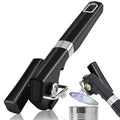 2 in 1 Safety Can Opener Manual Smooth Edge & Bottle Opener (Black 2 in 1)