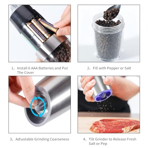Gravity Electric Pepper and Salt Grinder