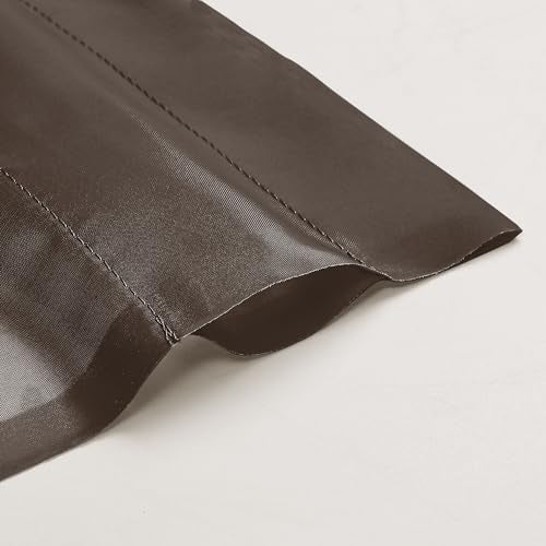 Chocolate Brown Sheer Curtains 84 Inches Long 2 Panels (Chocolate / 42"W x 84"L (Pack of 2))