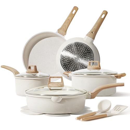 Pots and Pans Set (Cream White / 14 Piece)