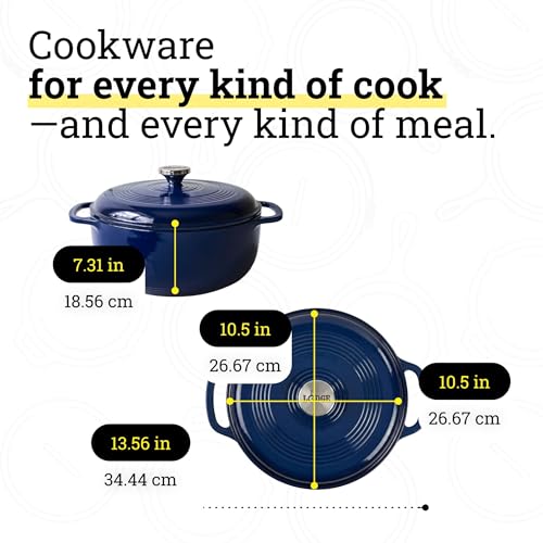 Essential Enamel Cast Iron Dutch Oven (Indigo)