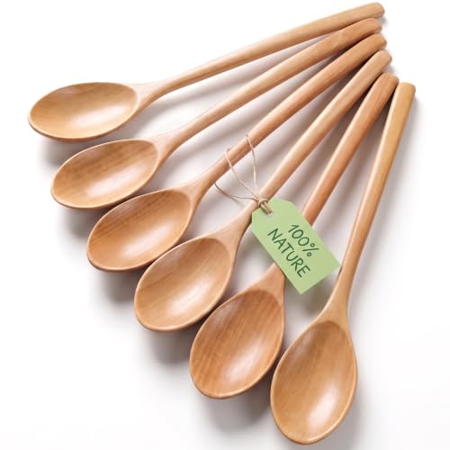 Wooden Spoons for Cooking (9 Inch - 6PCS)