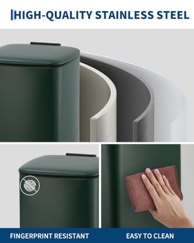 8 Gal Kitchen Trash Can (Green)