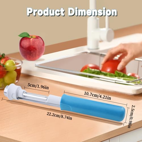 2 in 1 Apple Corer and Peeler Tool (Blue)