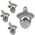 4 PCS Bottle Opener Wall Mounted Stainless (Antique Silver)