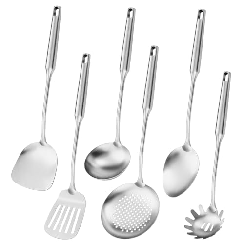304 Stainless Steel Cooking Utensil (6 PCS / Silver)