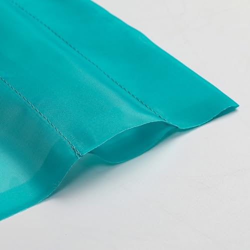 Turquoise Sheer Curtains 2 Panel Sets 84" Inch Length (Turquoise / 42"W x 84"L (Pack of 2))