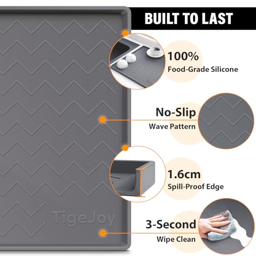 Under Sink Mats for Kitchen Waterproof 34" x 22" (Brown / 22"W x 34"L)
