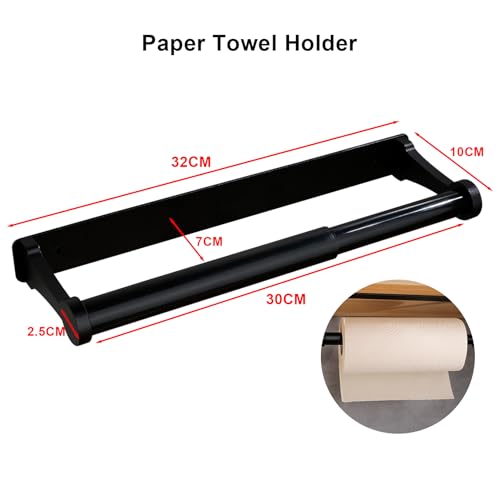 Paper Towel Holder Under Cabinet (Black)