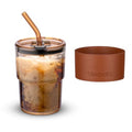 13oz 400ml Tumbler Water Glass (Amber with sleeve)