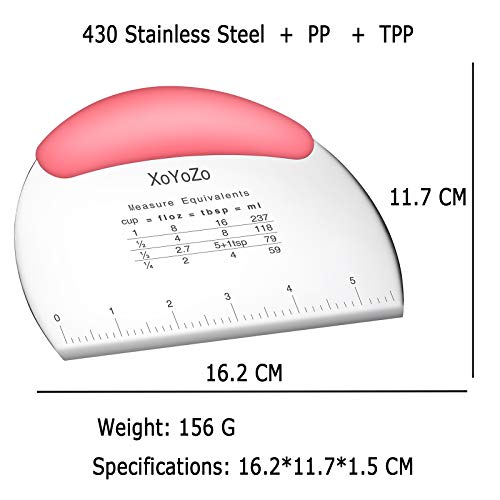 1 pcs Dough Pastry Scraper Chopper (Medium / Pink)