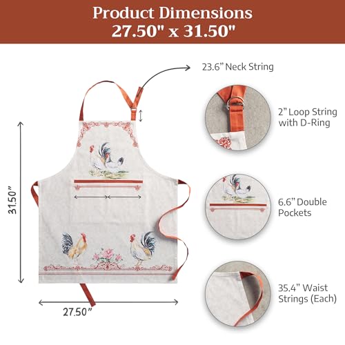 Aprons for women with Pocket 100% Cotton Pack of 1 (027 - Campagne)