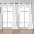 White Sheer Window Curtains 144 inch Extra Long 2PCS (White / 42"W x 144"L (Pack of 2))