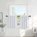 Window Curtains Drapes (Pure White / 42"W x 30"L (Pack of 2))