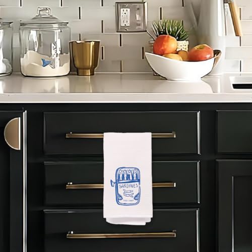Sardine Dish Tea Decorative Hand Towel for Kitchen (Orange-01)