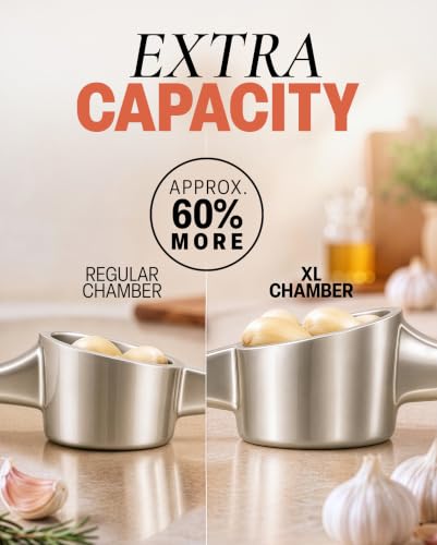 Large Premium Garlic Press Set (Extra Large | Imperial Silver)
