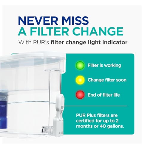 Plus 30 Cup Water Filter Dispenser with 1 Lead (PUR PLUS Lead Reducing Filter / White)
