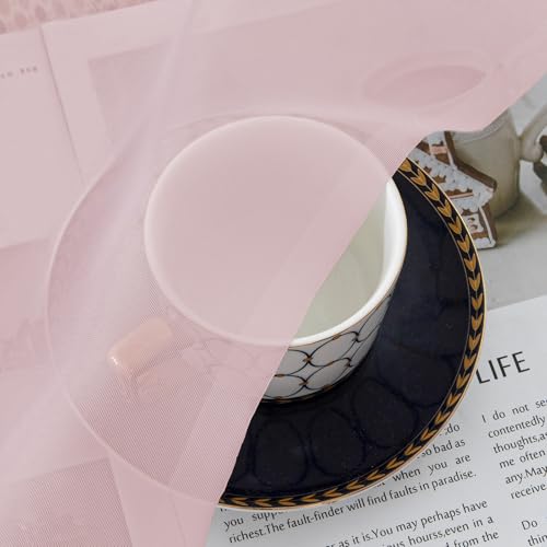 Blush Pink Sheer Curtains 120 Inches Long 2 Panels (Blush / 42"W x 120"L (Pack of 2))