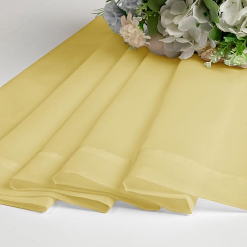 Yellow Sheer Curtains 78 Inches Long 2 Panels (Yellow / 42"W x 78"L (Pack of 2))