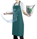 Waterproof Rubber Vinyl Apron Heavy Duty Chemical Resistant Work Apron Extra Long Grilling Aprons with Adjustable Bib Apron for Dishwashing Lab Butcher Cooking Kitchen Dark Green (Dark Green)