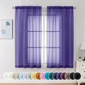 Purple Sheer Curtains 54 Inch Long 2 Panels (Purple / 42"W x 54"L (Pack of 2))