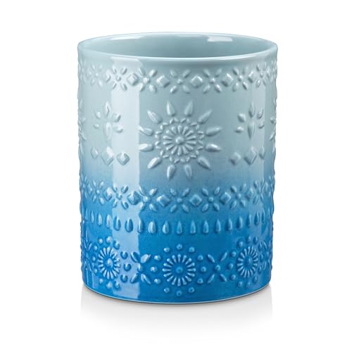 7.2" Extra Large Ceramic Utensil Holder (Blue / 7.2" (Single))