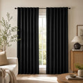 100% Blackout Curtains for Bedroom (Black/Total Blackout / 52"W x 63"L (Pack of 2))