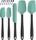 Silicone Spatula Set of 5 (Aqua Green Black)