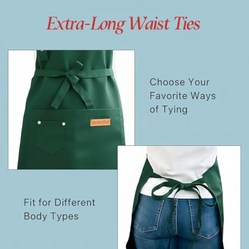 Aprons for Women Men (Green)