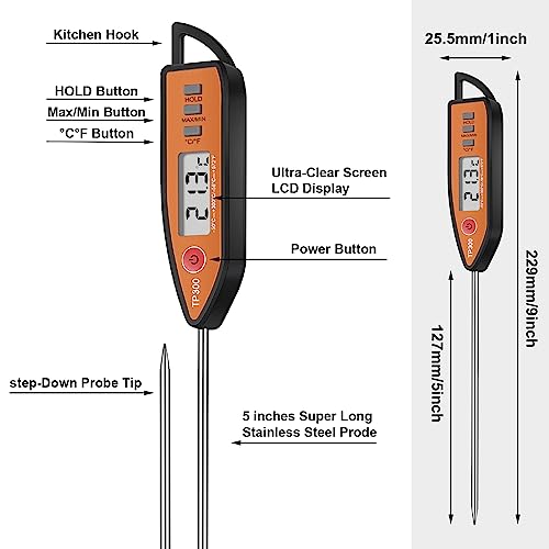 Digital Thermometer Food Meat Candy Water Immediate Read Thermometer for Kitchen Cooking