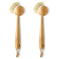 Kitchen Dish Brushes with Bamboo Handle (Round 2p)
